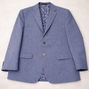 Chaps Ralph Lauren Men’s 42R Blue Heather Blazer Sport Coat Classic Fit Lined